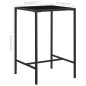 vidaXL Garten-Bartisch Schwarz 70x70x110 cm Poly Rattan und Glas vidaXL Garten-Bartisch Schwarz 70x70x110 cm Poly Rattan und Glas