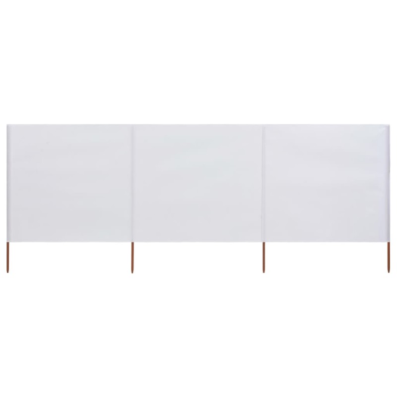 vidaXL 3-teiliges Windschutzgewebe 400 x 80 cm Sandweiß vidaXL 3-teiliges Windschutzgewebe 400 x 80 cm Sandweiß