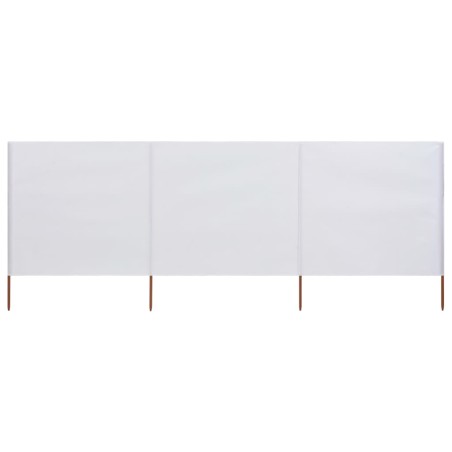 vidaXL 3-teiliges Windschutzgewebe 400 x 80 cm Sandweiß