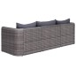 vidaXL 3-tlg. Garten-Sofagarnitur mit Kissen Grau Poly Rattan vidaXL 3-tlg. Garten-Sofagarnitur mit Kissen Grau Poly Rattan