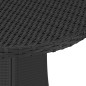vidaXL Gartentisch Schwarz 70x70x73 cm Poly Rattan vidaXL Gartentisch Schwarz 70x70x73 cm Poly Rattan
