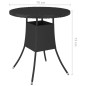 vidaXL Gartentisch Schwarz 70x70x73 cm Poly Rattan vidaXL Gartentisch Schwarz 70x70x73 cm Poly Rattan