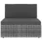 vidaXL 8-tlg. Garten-Lounge-Set mit Kissen Grau Poly Rattan vidaXL 8-tlg. Garten-Lounge-Set mit Kissen Grau Poly Rattan