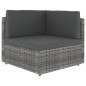 vidaXL 8-tlg. Garten-Lounge-Set mit Kissen Grau Poly Rattan vidaXL 8-tlg. Garten-Lounge-Set mit Kissen Grau Poly Rattan