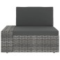 vidaXL 8-tlg. Garten-Lounge-Set mit Kissen Grau Poly Rattan vidaXL 8-tlg. Garten-Lounge-Set mit Kissen Grau Poly Rattan