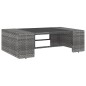 vidaXL 8-tlg. Garten-Lounge-Set mit Kissen Grau Poly Rattan vidaXL 8-tlg. Garten-Lounge-Set mit Kissen Grau Poly Rattan