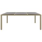 vidaXL Gartentisch 200x150x75 cm Hartglas und Poly Rattan Beige vidaXL Gartentisch 200x150x75 cm Hartglas und Poly Rattan Beige