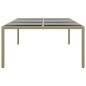 vidaXL Gartentisch 200x150x75 cm Hartglas und Poly Rattan Beige vidaXL Gartentisch 200x150x75 cm Hartglas und Poly Rattan Beige