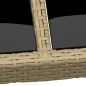 vidaXL Gartentisch 200x150x75 cm Hartglas und Poly Rattan Beige vidaXL Gartentisch 200x150x75 cm Hartglas und Poly Rattan Beige