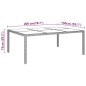 vidaXL Gartentisch 200x150x75 cm Hartglas und Poly Rattan Beige vidaXL Gartentisch 200x150x75 cm Hartglas und Poly Rattan Beige