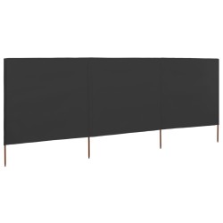 vidaXL 3-teiliges Windschutzgewebe 400 x 80 cm Anthrazit