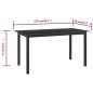 vidaXL Gartentisch Schwarz 150x90x74 cm Aluminium und Glas vidaXL Gartentisch Schwarz 150x90x74 cm Aluminium und Glas
