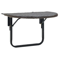 vidaXL Balkontisch Braun 60x60x40 cm Poly Rattan
