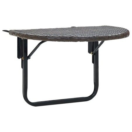 vidaXL Balkontisch Braun 60x60x40 cm Poly Rattan