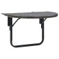 vidaXL Balkontisch Braun 60x60x40 cm Poly Rattan vidaXL Balkontisch Braun 60x60x40 cm Poly Rattan