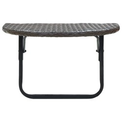 vidaXL Balkontisch Braun 60x60x40 cm Poly Rattan