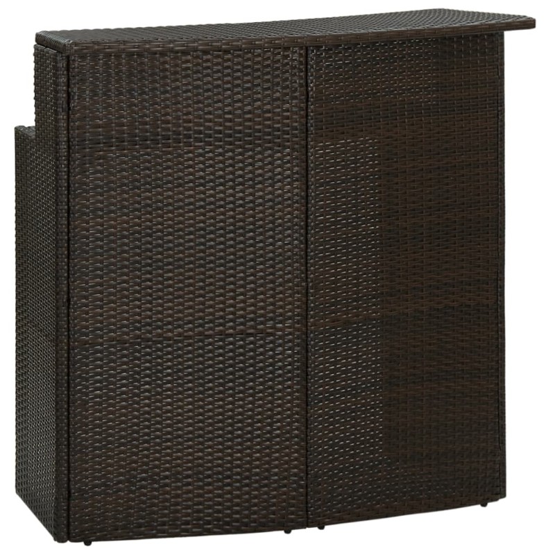 vidaXL Garten-Bartisch Braun 120x55x110 cm Poly Rattan vidaXL Garten-Bartisch Braun 120x55x110 cm Poly Rattan
