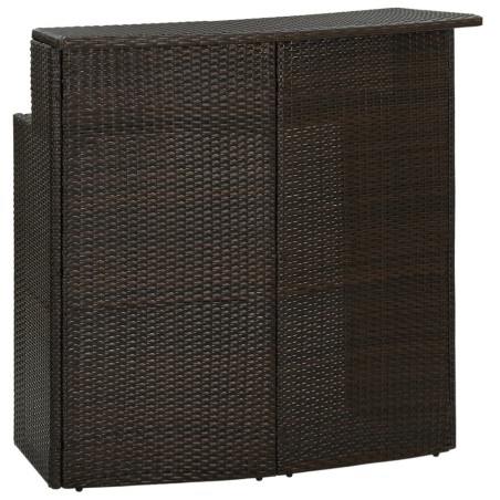 vidaXL Garten-Bartisch Braun 120x55x110 cm Poly Rattan 