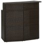 vidaXL Garten-Bartisch Braun 120x55x110 cm Poly Rattan vidaXL Garten-Bartisch Braun 120x55x110 cm Poly Rattan