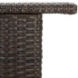vidaXL Garten-Bartisch Braun 120x55x110 cm Poly Rattan vidaXL Garten-Bartisch Braun 120x55x110 cm Poly Rattan