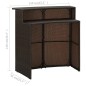 vidaXL Garten-Bartisch Braun 120x55x110 cm Poly Rattan vidaXL Garten-Bartisch Braun 120x55x110 cm Poly Rattan