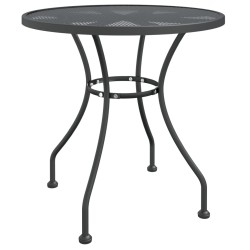 vidaXL Gartentisch Ø80x72 cm Streckmetall Anthrazit
