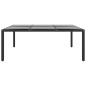 vidaXL Gartentisch 200x150x75 cm Hartglas und Poly Rattan Schwarz vidaXL Gartentisch 200x150x75 cm Hartglas und Poly Rattan Schwarz