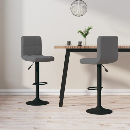vidaXL Barhocker 2 Stk. Dunkelgrau Samt 