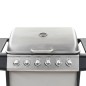 Gasgrill mit 6 Brennern Edelstahl Silbern Gasgrill mit 6 Brennern Edelstahl Silbern
