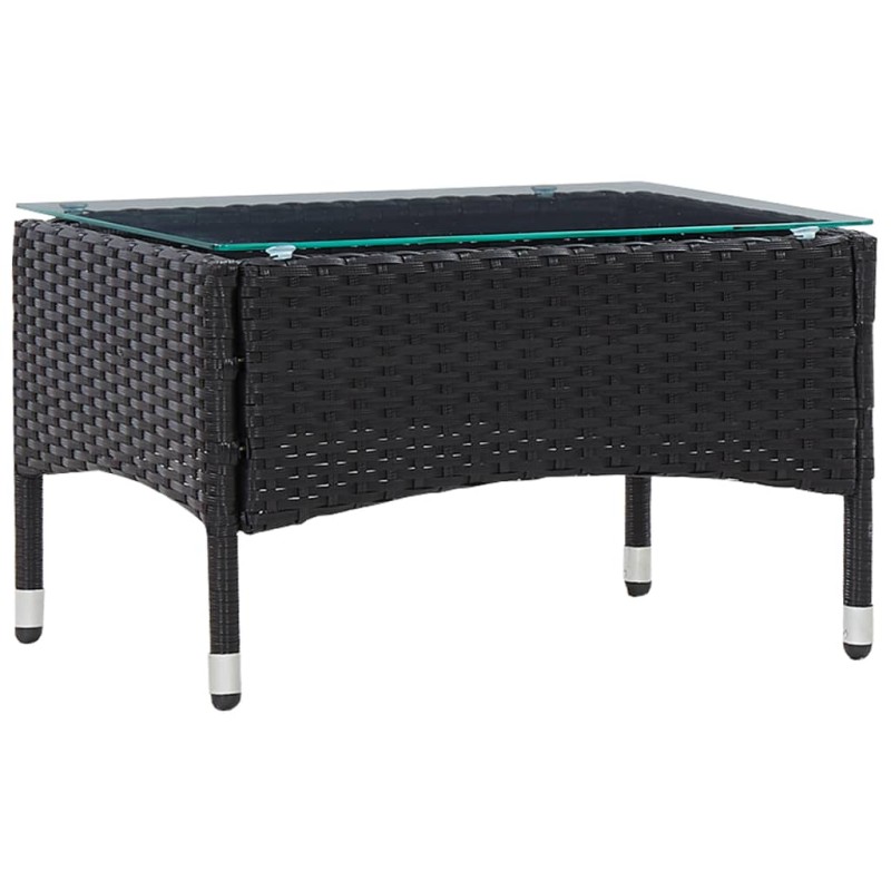 vidaXL Couchtisch Schwarz 60 x 40 x 36 cm Poly Rattan vidaXL Couchtisch Schwarz 60 x 40 x 36 cm Poly Rattan