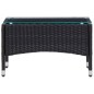 vidaXL Couchtisch Schwarz 60 x 40 x 36 cm Poly Rattan vidaXL Couchtisch Schwarz 60 x 40 x 36 cm Poly Rattan
