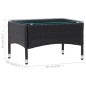 vidaXL Couchtisch Schwarz 60 x 40 x 36 cm Poly Rattan vidaXL Couchtisch Schwarz 60 x 40 x 36 cm Poly Rattan