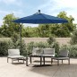 vidaXL Ampelschirm mit LED-Leuchten und Stahlmast 300 cm Azurblau vidaXL Ampelschirm mit LED-Leuchten und Stahlmast 300 cm Azurblau