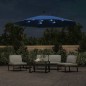 vidaXL Ampelschirm mit LED-Leuchten und Stahlmast 300 cm Azurblau vidaXL Ampelschirm mit LED-Leuchten und Stahlmast 300 cm Azurblau