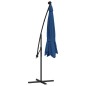 vidaXL Ampelschirm mit LED-Leuchten und Stahlmast 300 cm Azurblau vidaXL Ampelschirm mit LED-Leuchten und Stahlmast 300 cm Azurblau
