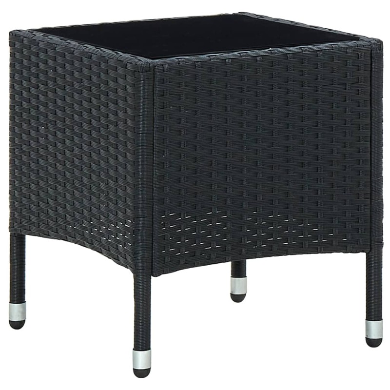 vidaXL Gartentisch Schwarz 40x40x45 cm Poly Rattan vidaXL Gartentisch Schwarz 40x40x45 cm Poly Rattan