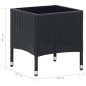 vidaXL Gartentisch Schwarz 40x40x45 cm Poly Rattan vidaXL Gartentisch Schwarz 40x40x45 cm Poly Rattan