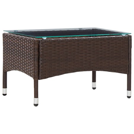 vidaXL Couchtisch Braun 60x40x36 cm Poly Rattan