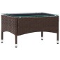 vidaXL Couchtisch Braun 60x40x36 cm Poly Rattan vidaXL Couchtisch Braun 60x40x36 cm Poly Rattan