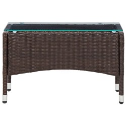 vidaXL Couchtisch Braun 60x40x36 cm Poly Rattan