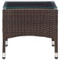 vidaXL Couchtisch Braun 60x40x36 cm Poly Rattan vidaXL Couchtisch Braun 60x40x36 cm Poly Rattan
