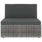 vidaXL 6-tlg. Garten-Lounge-Set mit Kissen Grau Poly Rattan vidaXL 6-tlg. Garten-Lounge-Set mit Kissen Grau Poly Rattan