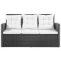 vidaXL 5-tlg. Garten-Lounge-Set mit Auflagen Poly Rattan Schwarz vidaXL 5-tlg. Garten-Lounge-Set mit Auflagen Poly Rattan Schwarz