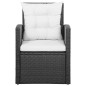 vidaXL 5-tlg. Garten-Lounge-Set mit Auflagen Poly Rattan Schwarz vidaXL 5-tlg. Garten-Lounge-Set mit Auflagen Poly Rattan Schwarz