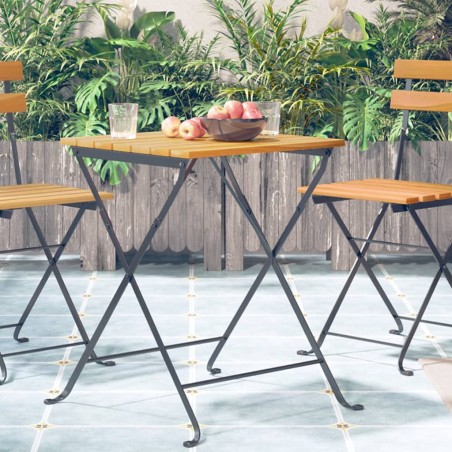 vidaXL Bistrotisch 55x54x71 cm Akazie Massivholz