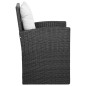 vidaXL 5-tlg. Garten-Lounge-Set mit Auflagen Poly Rattan Schwarz vidaXL 5-tlg. Garten-Lounge-Set mit Auflagen Poly Rattan Schwarz