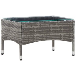 vidaXL Couchtisch Grau 60 x 40 x 36 cm Poly Rattan