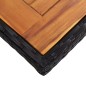 vidaXL Garten-Esstisch Schwarz Poly Rattan und Massivholz Akazie vidaXL Garten-Esstisch Schwarz Poly Rattan und Massivholz Akazie