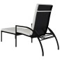 vidaXL Sonnenliegen 2 Stk. mit Fußhocker PE-Rattan Schwarz vidaXL Sonnenliegen 2 Stk. mit Fußhocker PE-Rattan Schwarz