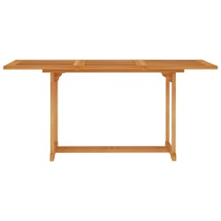 vidaXL Gartentisch 150x90x75 cm Teak Massivholz